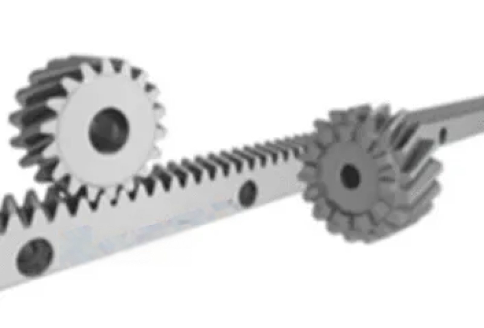 Gear rack with two pinion gears