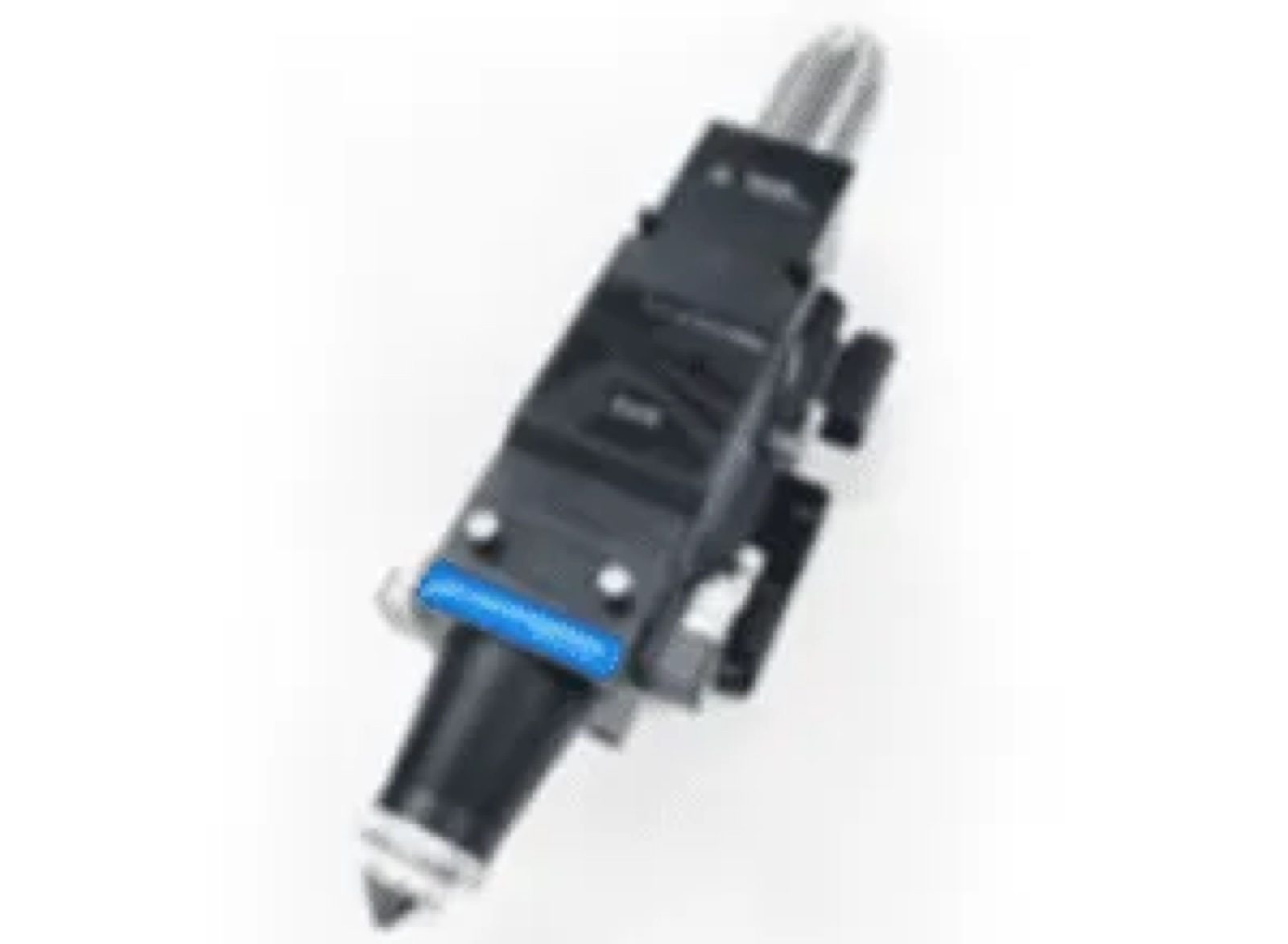 Laser cutting head with a tapered nozzle