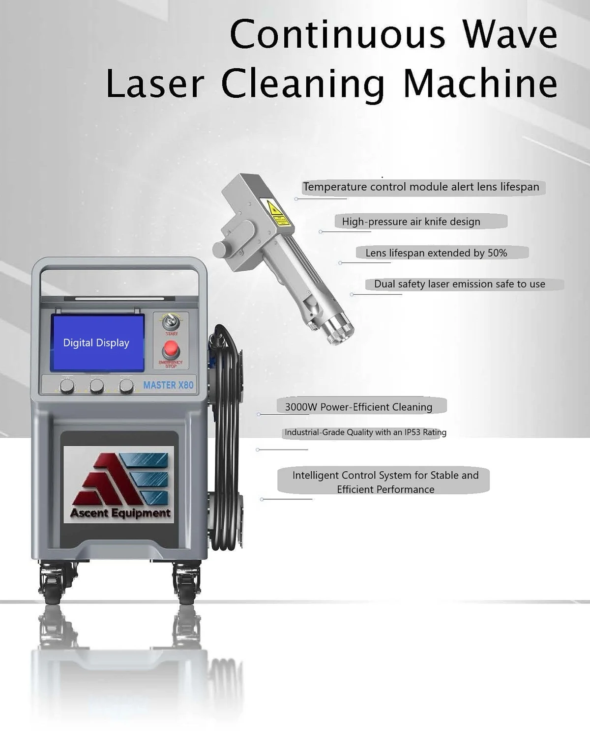 Continuous-wave fiber laser cleaning machine